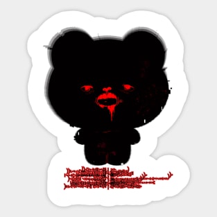 HALLOWEEN Creepy cute bear with blood Sticker